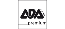 schwarzes Logo von ADA